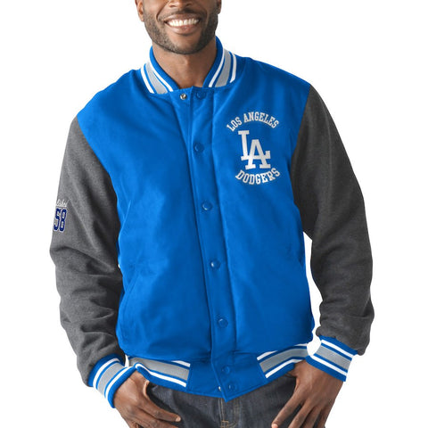 Los Angeles Dodgers G-III Sports by Carl Banks Original Varsity Button-Up Jacket - Royal