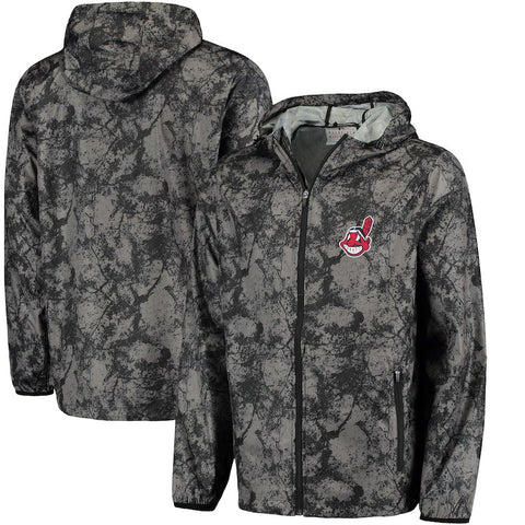Cleveland Indians G-III Sports by Carl Banks Wind Chill Lightweight Full-Zip Jacket - Charcoal
