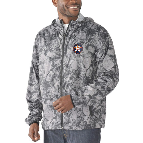 Houston Astros G-III Sports by Carl Banks Wind Chill Lightweight Full-Zip Jacket - Charcoal