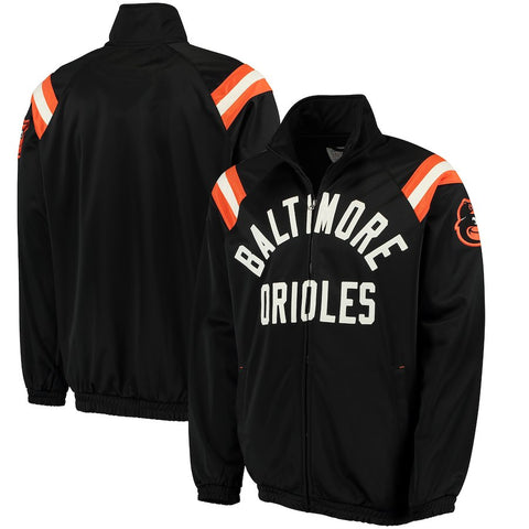 Baltimore Orioles G-III Sports by Carl Banks Centerfield Track Full-Zip Jacket - Black