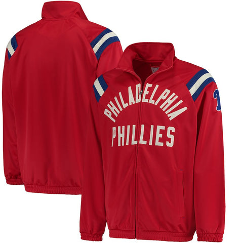 Philadelphia Phillies G-III Sports by Carl Banks Centerfield Track Full-Zip Jacket - Red