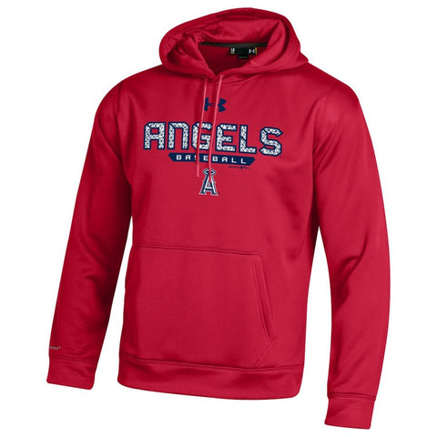 Los Angeles Angels Under Armour Pullover Hoodie - Red