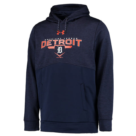 Detroit Tigers Under Armour Novelty Pullover Hoodie - Navy