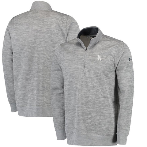 Los Angeles Dodgers Under Armour Storm Fleece Quarter-Zip Sweater - Gray