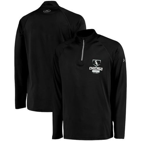 Chicago White Sox Under Armour Tech Quarter-Zip Performance Pullover Jacket - Black