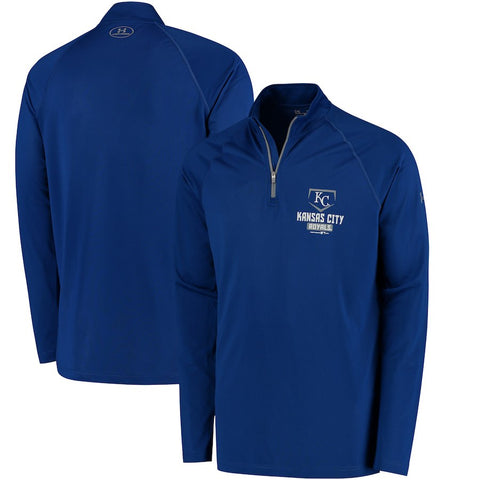 Kansas City Royals Under Armour Tech Quarter-Zip Performance Pullover Jacket - Royal