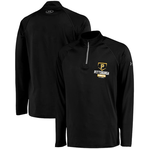 Pittsburgh Pirates Under Armour Tech Quarter-Zip Performance Pullover Jacket - Black