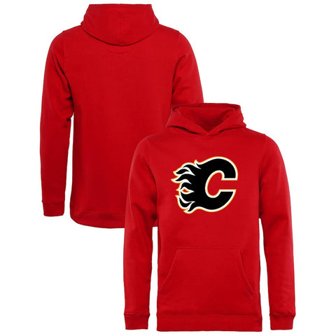 Calgary Flames Rinkside Youth Primary Logo Pullover Hoodie - Red
