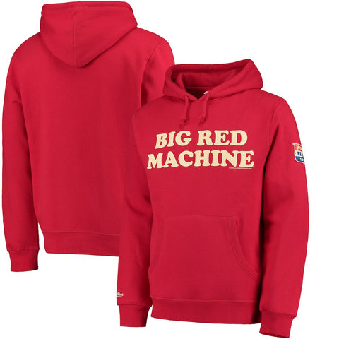 Cincinnati Reds Mitchell & Ness Extra Out Pullover Hoodie - Red