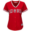 Los Angeles Angels Majestic Women's Alternate Plus Size Cool Base Team Jersey - Scarlet