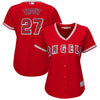 Mike Trout Los Angeles Angels Majestic Women's Plus Size Alternate Cool Base Player Jersey - Scarlet