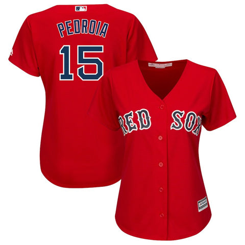 Dustin Pedroia Boston Red Sox Majestic Women's Plus Size Alternate Cool Base Player Jersey - Red