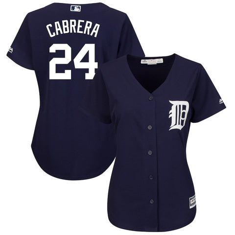 Miguel Cabrera Detroit Tigers Majestic Women's Plus Size Fashion Cool Base Player Jersey - Navy