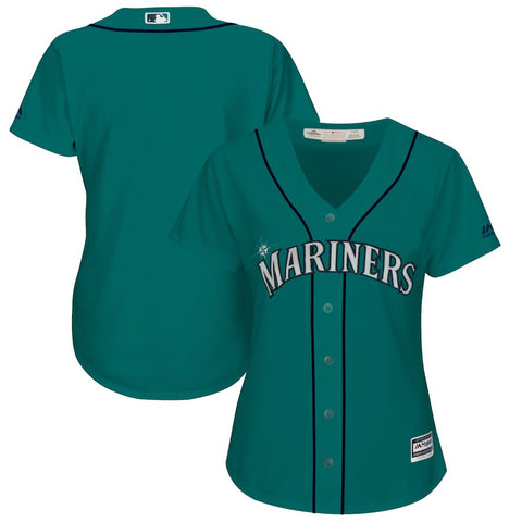 Seattle Mariners Majestic Women's Alternate Plus Size Cool Base Team Jersey - Aqua
