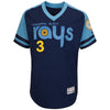 Evan Longoria Tampa Bay Rays Majestic 1978 Turn Back The Clock Flex Base Jersey - Navy