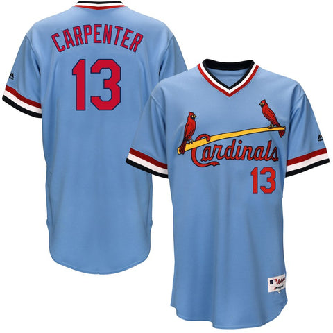 Matt Carpenter St. Louis Cardinals Majestic 1984 Turn Back the Clock Throwback Authentic Player Jersey - Light Blue