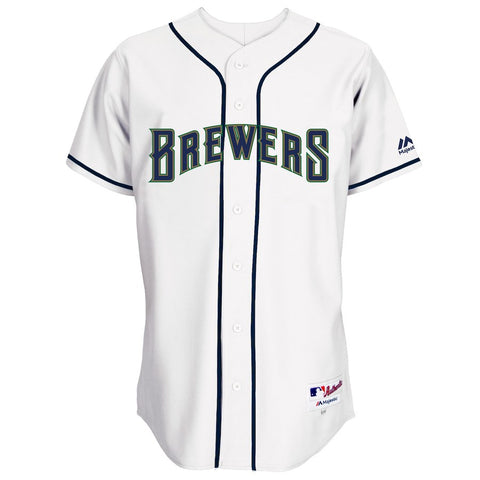 Milwaukee Brewers Majestic 1994 Throwback Turn Back The Clock Flex Base Authentic Jersey - White