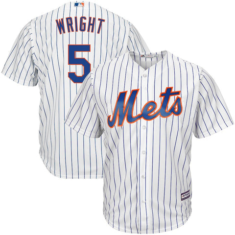 David Wright New York Mets Majestic Home Big & Tall Replica Cool Base Player Jersey - White/Royal