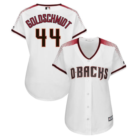 Paul Goldschmidt Arizona Diamondbacks Majestic Women's Plus Size Home Cool Base Player Jersey - White