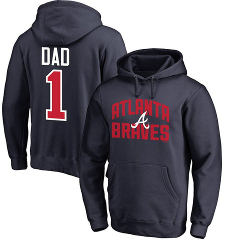 Atlanta Braves   2018 Father's Day #1 Dad Pullover Hoodie