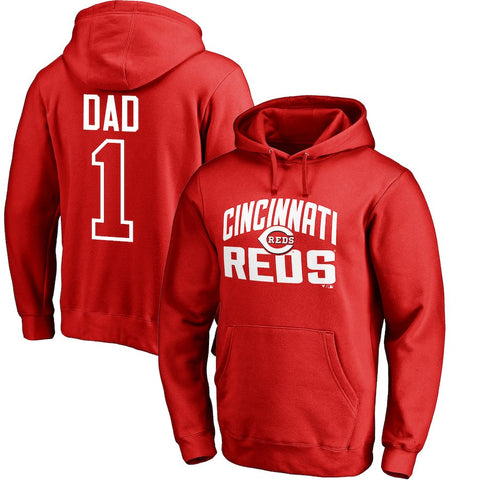 Cincinnati Reds   2018 Father's Day #1 Dad Pullover Hoodie