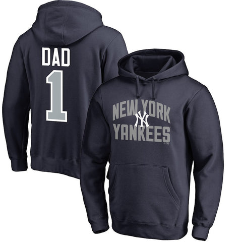 New York Yankees   2018 Father's Day #1 Dad Pullover Hoodie