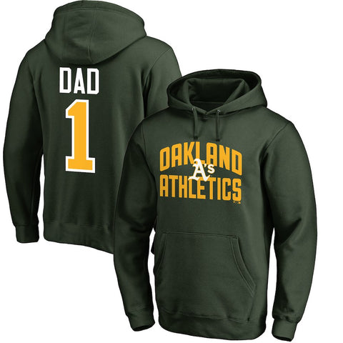 Oakland Athletics   2018 Father's Day #1 Dad Pullover Hoodie