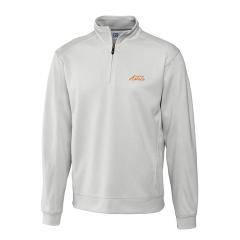 Houston Astros Cutter & Buck Half-Zip DryTec Edge Pullover Jacket