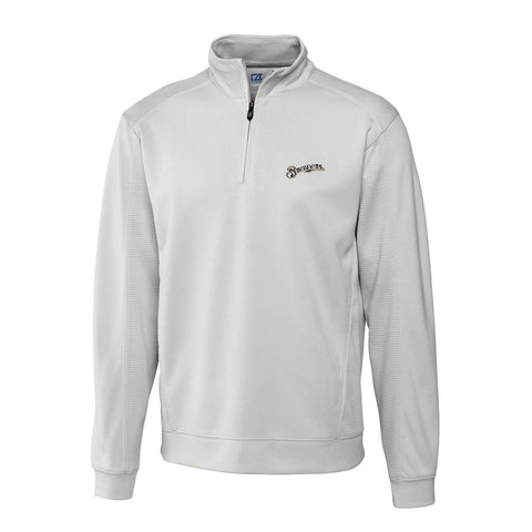 Milwaukee Brewers Cutter & Buck Half-Zip DryTec Edge Pullover Jacket