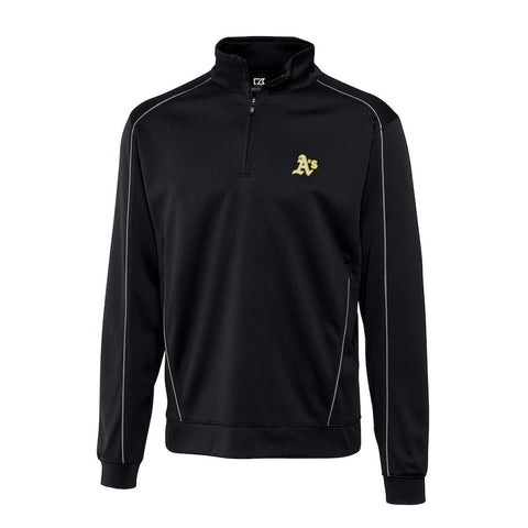Oakland Athletics Cutter & Buck Half-Zip DryTec Edge Pullover Jacket