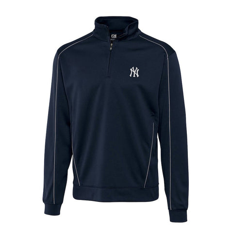 New York Yankees Cutter & Buck Half-Zip DryTec Edge Pullover Jacket