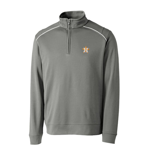 Houston Astros Cutter & Buck Ridge WeatherTec Half-Zip Pullover Jacket