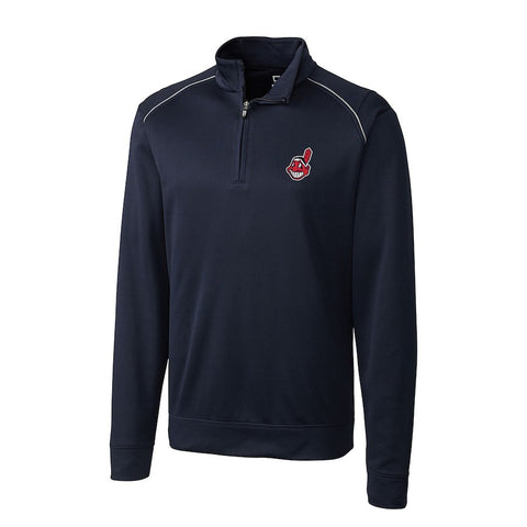 Cleveland Indians Cutter & Buck Ridge WeatherTec Half-Zip Pullover Jacket