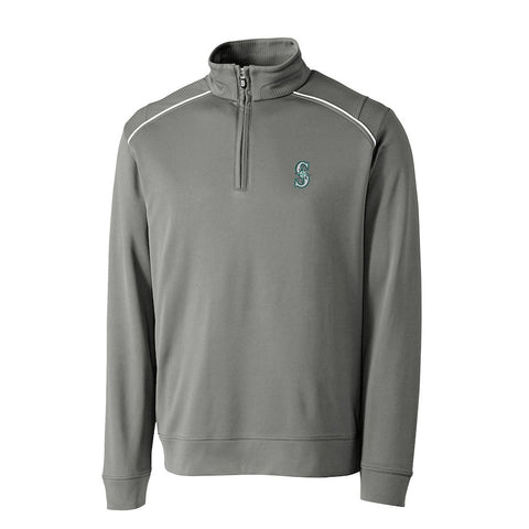 Seattle Mariners Cutter & Buck Ridge WeatherTec Half-Zip Pullover Jacket