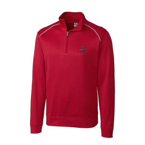 St. Louis Cardinals Cutter & Buck Ridge WeatherTec Half-Zip Pullover Jacket - Red