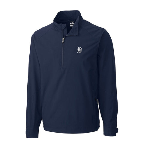 Detroit Tigers Cutter & Buck Summit WeatherTec Half-Zip Pullover Jacket - Navy