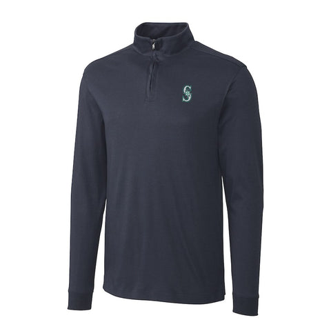Seattle Mariners Cutter & Buck Belfair Half-Zip Pullover Jacket