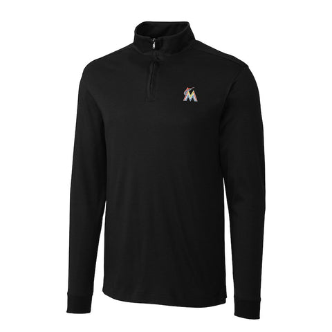 Miami Marlins Cutter & Buck Belfair Half-Zip Pullover Jacket