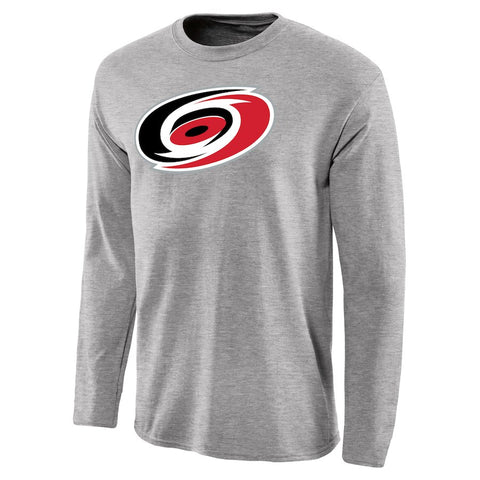 Carolina Hurricanes Team Primary Logo Long Sleeve T-Shirt - Ash