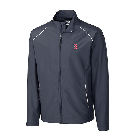 Boston Red Sox Cutter & Buck Beacon WeatherTec Full-Zip Jacket - Charcoal