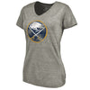 Buffalo Sabres Women's Distressed Team Primary Logo Tri-Blend T-Shirt