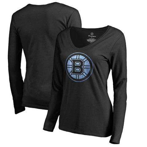 Boston Bruins Women's Pond Hockey Long Sleeve T-Shirt - Black