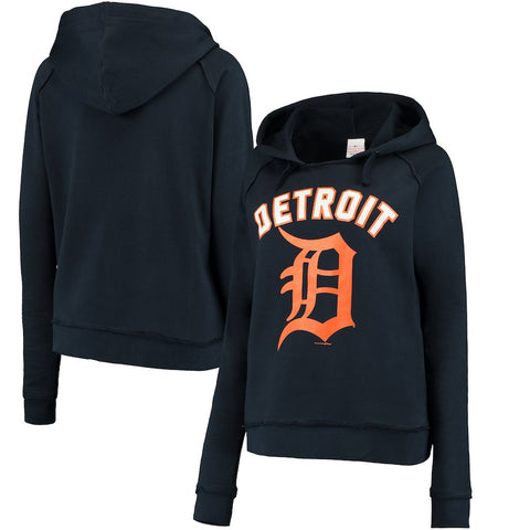 Detroit Tigers 5th & Ocean by New Era Women's Hot Corner Hoodie - Navy