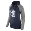 San Diego Padres Women's Performance Pullover Hoodie - Navy/Heathered Gray