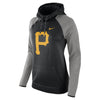 Pittsburgh Pirates Women's Performance Pullover Hoodie - Black/Heathered Gray