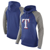 Texas Rangers Women's Performance Pullover Hoodie - Royal/Heathered Gray