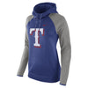 Texas Rangers Women's Performance Pullover Hoodie - Royal/Heathered Gray