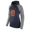 Detroit Tigers Women's Performance Pullover Hoodie - Navy/Heathered Gray