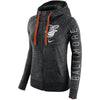 Baltimore Orioles Women's Vintage Full-Zip Hoodie - Heather Black