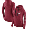 Cincinnati Reds Women's Vintage Full-Zip Hoodie - Heather Red